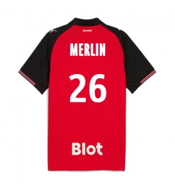 Stade Rennais Quentin Merlin #26 Hemmatröja 2025-26 Kortärmad Stade Rennais Quentin Merlin #26 Hemmatröja 2025-26 Kortärmad